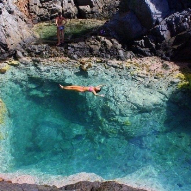 Естественный бассейн в Карибском море
