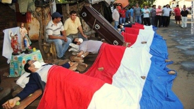 Протестующие парагвайские водители