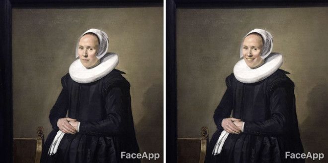 Парень ходит по музеям и смешит старинные портреты с помощью FaceApp