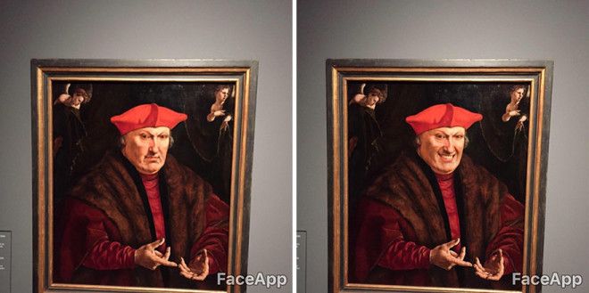 Парень ходит по музеям и смешит старинные портреты с помощью FaceApp