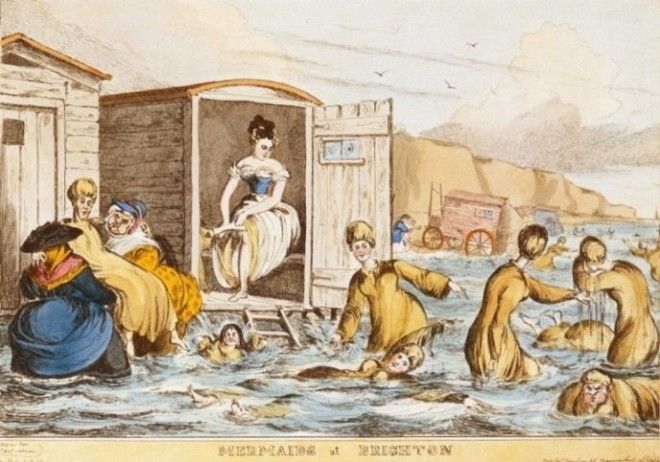 Вот как купались скромницы XIX века Сложно поверить