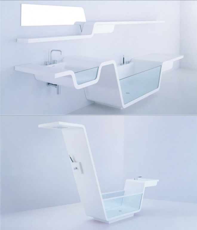 Высокотехнологичный и популярный стиль хайтек в интерьере ванной комнаты