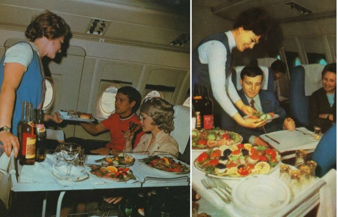 Обед на борту советского лайнера