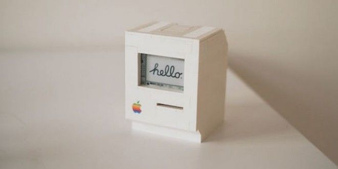 Lego Mac крошечный Macintosh Classic с дисплеем из электронной бумаги