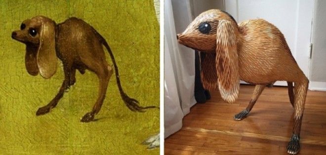 Художник делает фигурки персонажей Босха из папьемаше 