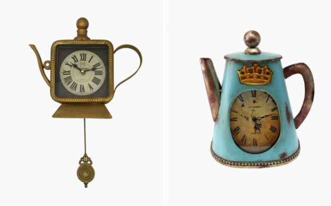Замечательные кухонные часы в виде заварочников