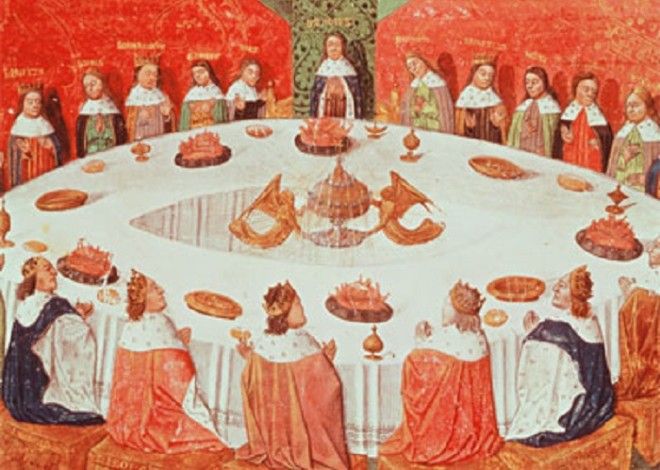 Иллюстрация из манускрипта ЛанселотГрааль Мишеля Гантее написанного в 1470 году Фото ancientcodecom