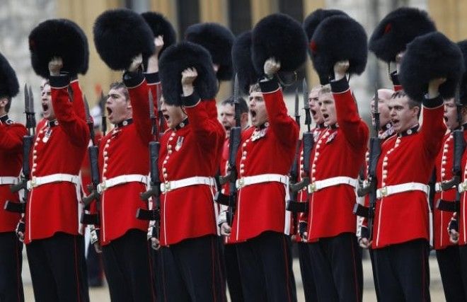 Queen Elizabeth II And The Duke Of Edinburgh Present Colours To 1st Battalion And 7 Company The Coldstream Guards