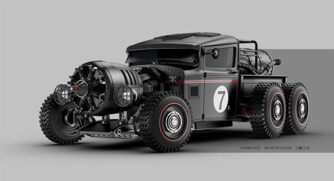 Жомар Машаду потрясающий автомобильный иллюстратор 