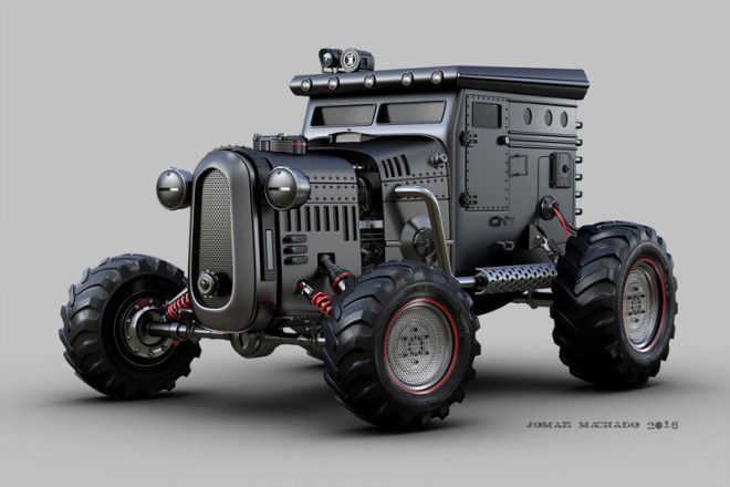 Жомар Машаду потрясающий автомобильный иллюстратор 