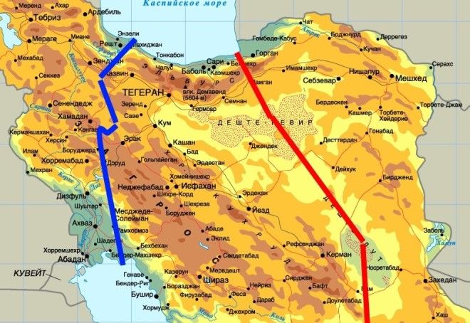 Канал Каспийское Море Персидский залив Еще в конце XIX века инженеры предложили проект Персидского канала для прохода российского флота в Индийский океан минуя контролируемые недружественной Турцией черноморские проливы Босфор и Дарданеллы Есть два маршрута западный и восточный Общая протяженность западного около 1000 километров восточного около 1500 километров Идея строительства канала актуальна по сей день но ее реализация как и век назад осложняется денежными и политическими соображениями в проекте обязательно должен участвовать Иран с которым у всего мирового сообщества непростые отношения