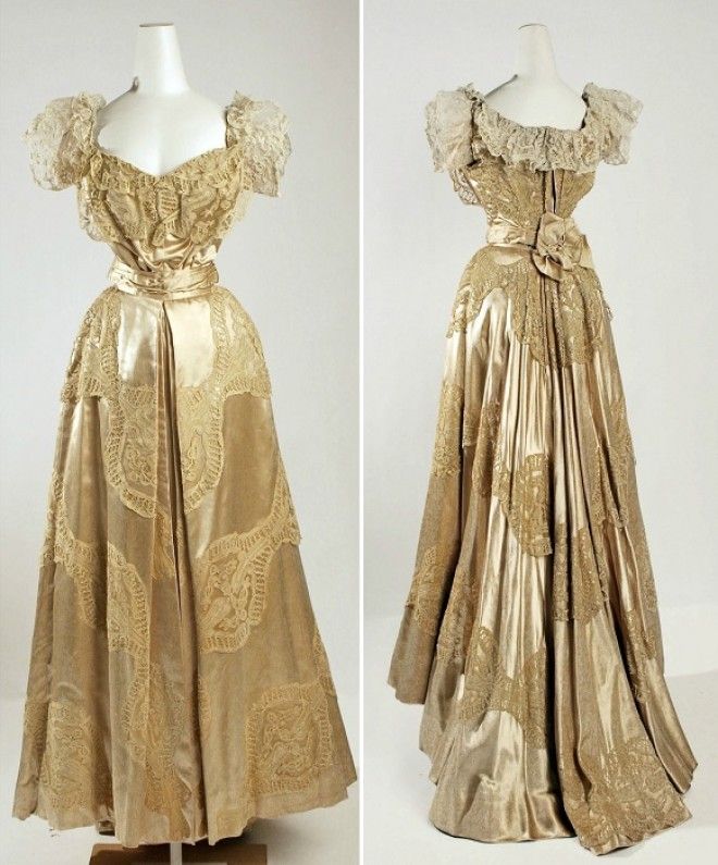 Платье из шелка. Франция, 1906 год. | Фото: fiveminutehistory.com. Платье из шелка Франция 1906 год Фото fiveminutehistorycom